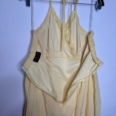 Vintage Torrid Butter Yellow Halter Neck Sundress Size 18 Made in USA