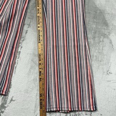 Vtg 70s Levis For Gals Big E Sta-Prest Striped Bell Bottom Pants Pink 26×30