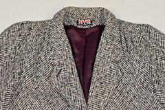 Vintage New York Girl Tweed Coat Size S/M 70s Rainbow Fleck donegal Wool MadeUSA