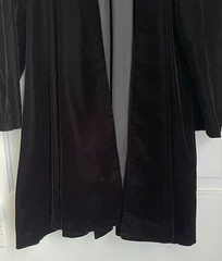 Vtg 80’s “Cache” By Bari Protas Women’s Sz M. Black Velvet Velour Duster Jacket