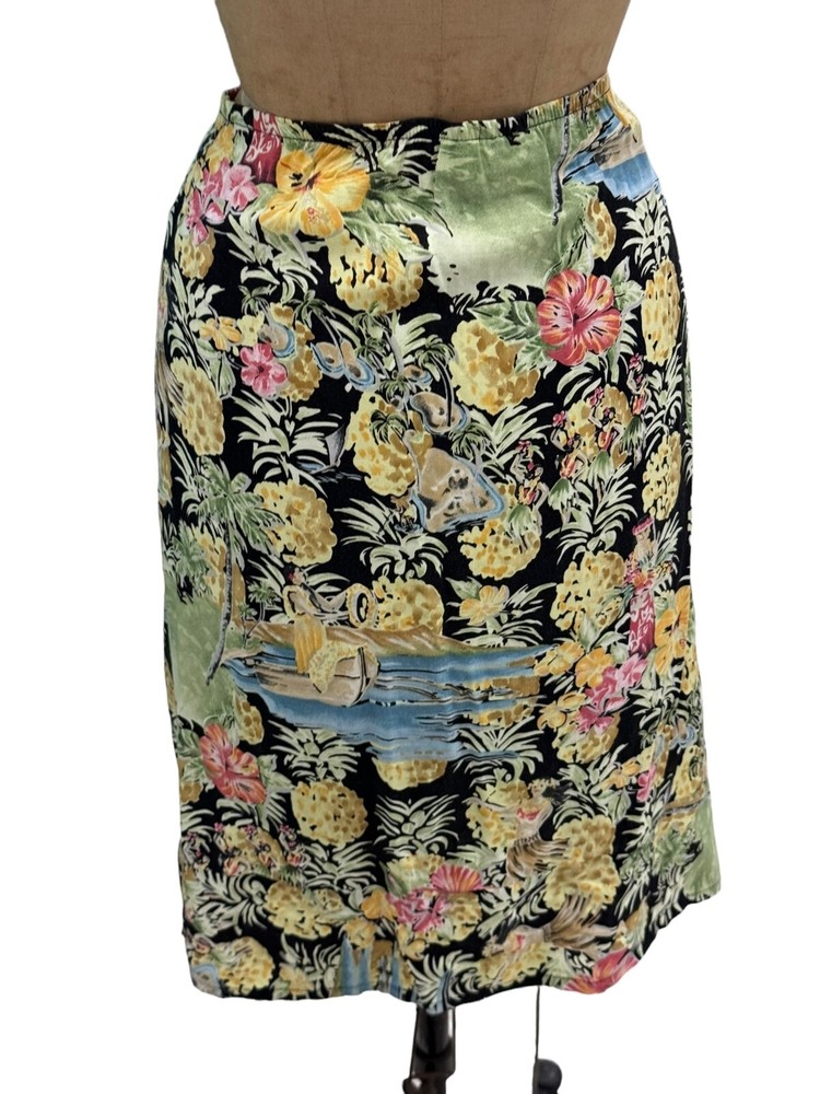 Vintage 1970s Hawaiian Kahala Pretty Floral Skirt Small