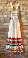 VTG Tiffany Loungewear Terry Cloth Mod Full Length Sun Dress – Size Small