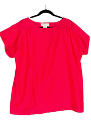 VTG 1980s Studio Collections Hot Pink Shirt sz 40 fits 2XL Made In USA Paper Tag