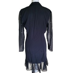 Vintage 90s Rampage Dress 7 Ruffled Sheer Sleeves Whimsigoth Witchy Fairy Grunge