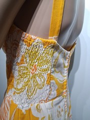Kahala Vintage Yellow White Playsuit Bathing Swim Suit Made In Hawaii Size S