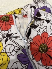 Vtg Portiono 70s Womens Two Piece Matching Set Crop Top And Pants Floral Sz S