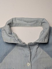 Vtg. 1980s-1990s Womens Bonjour Striped Denim Vest Size Large Western Boho Style