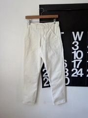 Vintage 70s 80s Earl’s Apparel White Canvas Painter Pants USA Workwear 26 x 28