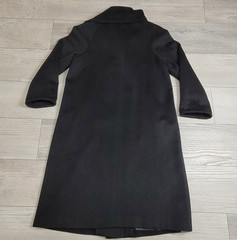 VTG A. Sachs Perlette Wool Overcoat Womens Shawl Collar L/XL Wool Black 80-90’s