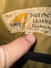 VTG Rare Simco Leather Fringe Hippie Boho Pioneer Jacket 60s 70s Brown Western