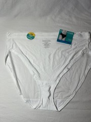 Vintage Extra Soft Vanity Fair Light & Luxe Hi-Cut 9/2XL Sheer White Panty NWT