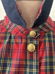 Vintage Adrienne Vittadini Sport Red Plaid Cotton Outdoor Coat Small