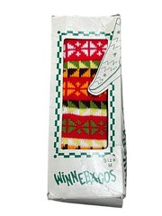 NOS M Vtg 70s Slipper Socks Red Creslan Knit Winnebagos Shoe Vinyl Sole