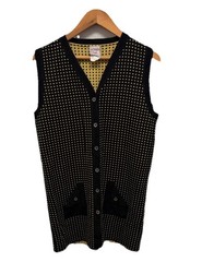 MONDI Vintage Artsy WOOL Sleeveless Sweater Vest 90s Y2K Academia Size 38 Fall