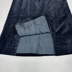 Roth Le Cover Sport Vintage Black Velvet A-Line Midi Skirt Sz 10 Made in Poland
