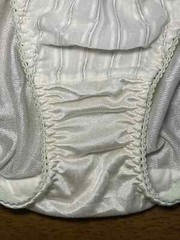 Pale Green Polyester Nylon Silky Panty Vtg Sheer Hi Cut White Lace Briefs Sz.6/M