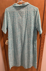 Vintage Just for Women Half Zip Short Sleeve Knee Length Housecoat Size 14 1/2
