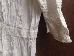 Antique Edwardian 1900s Cotton & Lace Lawn Dress Tea Dress
