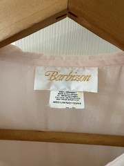 Vintage Barbizon Women Nightgown Robe M Pink Embroidered Flowers Lace Cottage