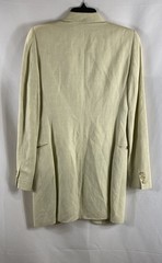 Vintage Dolce & Gabbana Women’s Cream Peaked Lapel Longline Blazer Sz M