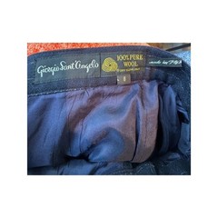 VTG Giorgio Sant’Angelo 100% Wool Pinstripe Trousers Navy Blue 70s Academia sz 6