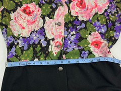 Vintage Elegant Miss Of California 1970s Floral Button Up Shirt Dress
