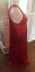 Vintage 70s Vanity Fair Long Maxi Nightgown Red Nylon Made USA Women’s Small EUC