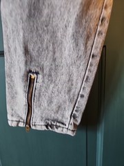 VTG 80s 90s Denim Republic High Waist Acid Wash Jeans Tapered Leg wth Zippers