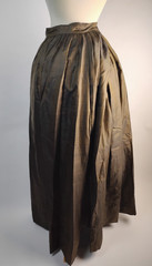 Original 1860’s Brown Silk Taffeta Skirt – Civil War Era Victorian 19th Century