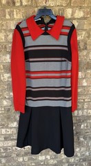 Vintage 70’s Mary Mason Red White Black Dress Women’s Medium/Large Sold As Is