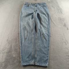 Vintage 90s Levis Jeans Womens 12 Long Blue Light Wash 551 Relaxed Tapered USA