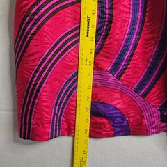Anne Crimmins UMI Collections Silk 2 Pc Dress Set 80s Pink Purple Geometric 10