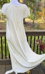 Vanity Fair Vtg Maxi Nightgown Lace Bed Jacket Robe 70s Victorian Cottage Hip XS