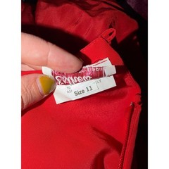 Vintage Esthers Paris New York Red Cape Dress Long Sleeve Formal Size 11