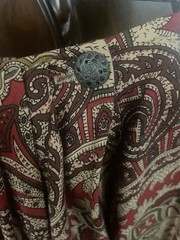 Susan Bristol Vintage Skirt Size 8 Paisley Fruit Print Rayon Made In USA