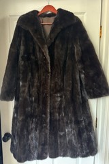 El Austriaco Vintage Brown Fur Coat Women’s Regular Size Chest 22 in from 1970