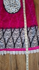 Homemade Dress Floral Embroidered Purple Indigo Y2K Cottagecore Fairy Bloomcore