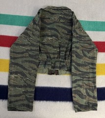 Vintage 70s 80s All Cotton Tiger Stripe Vietnam War Detroit Cropped Jacket