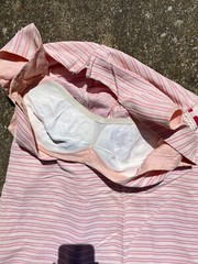 1950s 1960s Vintage Pink Hawaiian Floral Skirted Playsuit 1 Piece Swimsuit Dress