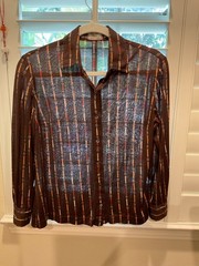 Vintage Celine Paris Chain Link 100% Cotton Button Down Blouse FR44 – US12