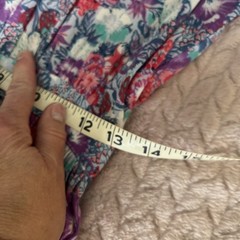 Vintage 1980’s Janet Simmons Purple Floral Rayon Knee Length Dress Size 8 Retro