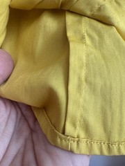 VTG 50s Designer Greta Plattry Deadstock Mustard Gold Blouse Button Up Top XS/S