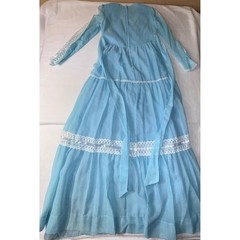 JCPenney Fashions Vintage Maxi Dress Women’s Size 9 Blue Lace Prairie Boho