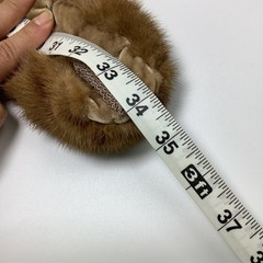 Vintage Mink Fur Scarf Collar with Velvet Lining and Coat Clips Brown No Tag 34”