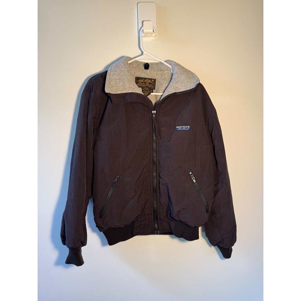 Vintage Eddie Bauer Bomber Jacket Women’s Small Black Blanket Lined USA 80s READ