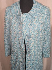 VTG 1971 Mod/GoGo Handmade By Sandy Bob’s Trench Coat W/ Blue Satin Lining Sz M