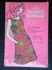 Vintage Hallmark Flower Fantasy Paper Fashion Party Dress Large 16-18 FREE SHIP
