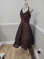 VTG 1950s Mid-Century Pink Chiffon/Cupcake Prom Party Dress