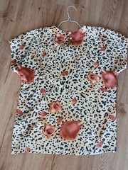 Vintage 90’s Escada silk animal print Margaretha Ley size 36 HTF short sleeve