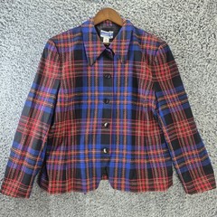 Pendleton Blazer Womens 18 Tartan Plaid Jacket Vintage 100% Virgin Wool Business
